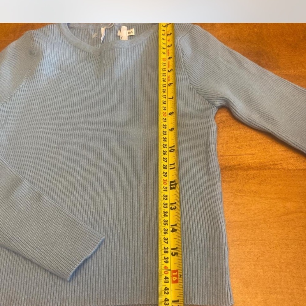 Princess Polly Light Blue Ribbed Sweater - Picture 3 of 7